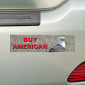Amerikaanse adelaar koopt Amerikaanse producten Bumpersticker (Op auto)