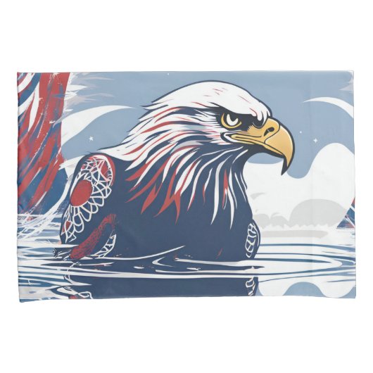 Amerikaanse adelaar kussensloop (Voorkant-Rechts)