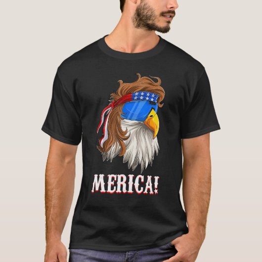 Amerikaanse adelaar merica Vierde juli Verenigde S T-shirt (Voorkant)