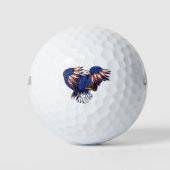 Amerikaanse adelaar met Amerikaanse vlag Golfballen (Voorkant)