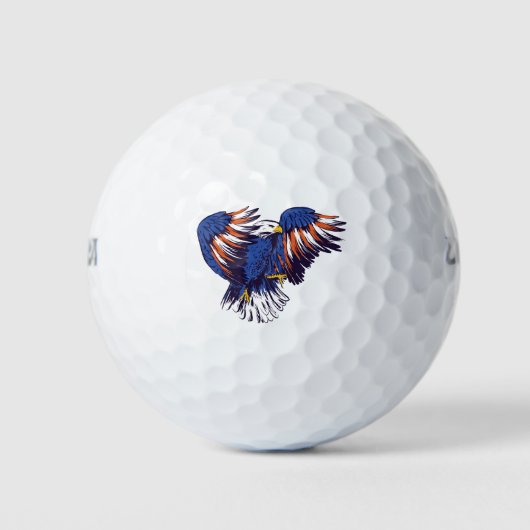 Amerikaanse adelaar met Amerikaanse vlag Golfballen (Voorkant)