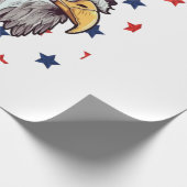 Amerikaanse adelaar met een Amerikaans pet Cadeaupapier (Hoek)