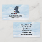 Amerikaanse adelaar met kettingzaag Visitekaartje (Voorkant / Achterkant)