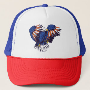Amerikaanse Adelaar met kleuren van de vlag van de Trucker Pet