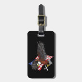 Amerikaanse adelaar met kruis bagagelabel (Voorkant verticaal)