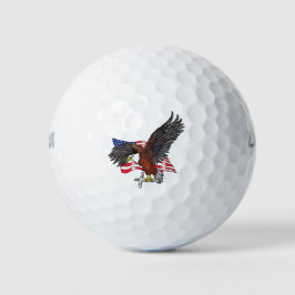 Amerikaanse adelaar met kruis golfballen
