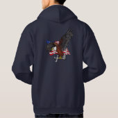 Amerikaanse adelaar met kruis hoodie (Achterkant)