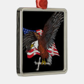 Amerikaanse adelaar met kruis metalen ornament (Rechts)