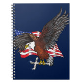 Amerikaanse adelaar met kruis notitieboek (Voorkant)