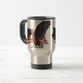Amerikaanse adelaar met kruis reisbeker (Voorkant links)