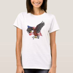 Amerikaanse adelaar met kruis t-shirt
