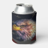 Amerikaanse adelaar met vlag blikjeskoeler (Blikje Voorkant)