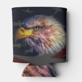 Amerikaanse adelaar met vlag blikjeskoeler (Achterkant)