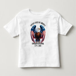 Amerikaanse Adelaar met Vlaggenvleugels 1776-2026 Kinder Shirts