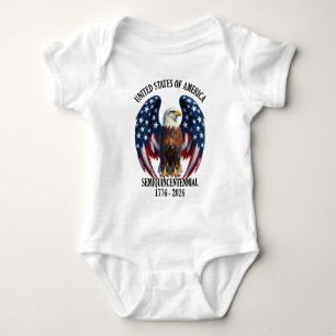 Amerikaanse Adelaar met Vlaggenvleugels 1776-2026 Romper