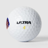 Amerikaanse adelaar met VS vlag op vleugels Golfballen (Logo)