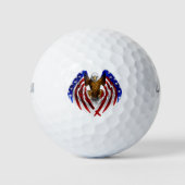 Amerikaanse adelaar met VS vlag op vleugels Golfballen (Voorkant)