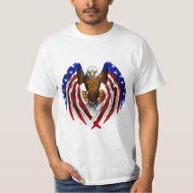 Amerikaanse adelaar met VS vlag op vleugels