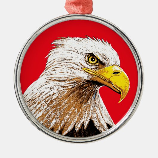 Amerikaanse adelaar metalen ornament (Voorkant)