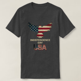 Amerikaanse Adelaar Onafhankelijkheidsdag VS-vlag T-shirt