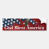 Amerikaanse Adelaar op Abstracte Amerikaanse Vlag Bumpersticker (Voorkant)