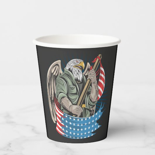 Amerikaanse adelaar papieren bekers (Voorkant)