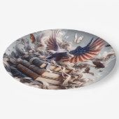 Amerikaanse adelaar papieren bordje (Gekanteld)