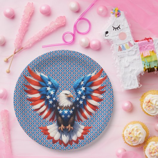 Amerikaanse adelaar papieren bordje (Feest)