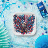 Amerikaanse adelaar papieren bordje (Feest)