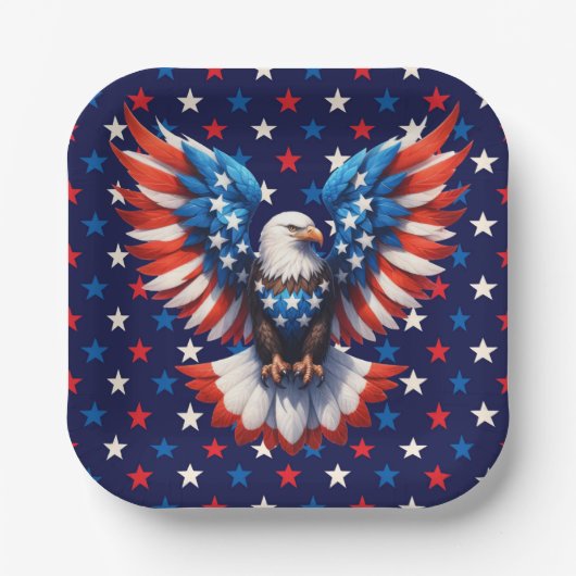 Amerikaanse Adelaar Papieren Bordje (Voorkant)