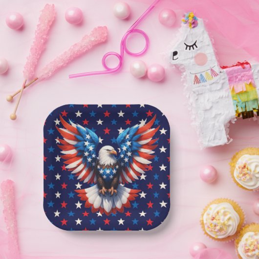 Amerikaanse adelaar papieren bordje (Feest)