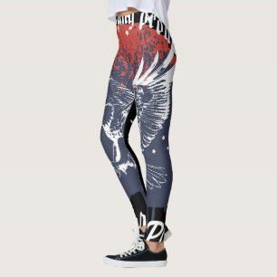 Amerikaanse Adelaar Patriottisch Rood & Blauw Leggings