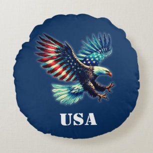 Amerikaanse Adelaar Patriottisch USA Rond Kussen