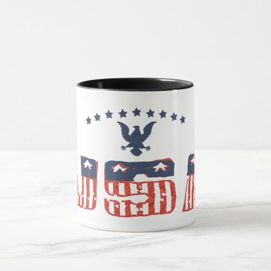 Amerikaanse Adelaar Patriottische Grunge Versie Mo Mok (Midden)