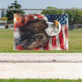 Amerikaanse Adelaar Patriottische Vlag Kunst Spandoek (Insitu)