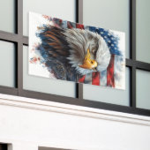Amerikaanse Adelaar Patriottische Vlag Kunst Spandoek (Buitenkant Gebouw)