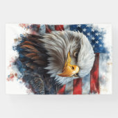 Amerikaanse Adelaar Patriottische Vlag Kunst Spandoek (Horizontaal)