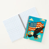 Amerikaanse Adelaar Pixel Art Notitieboek  (Binnen)