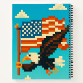 Amerikaanse Adelaar Pixel Art Notitieboek  (Achterkant)