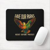 Amerikaanse Adelaar Red Onze Parken Weersta Nation Muismat (Met muis)