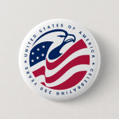 Amerikaanse Adelaar Ronde Button 5,7 Cm (Voorkant)