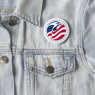 Amerikaanse Adelaar Ronde Button 5,7 Cm
