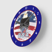 Amerikaanse adelaar ronde klok (Hoek)