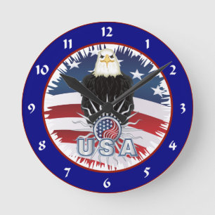 Amerikaanse adelaar ronde klok