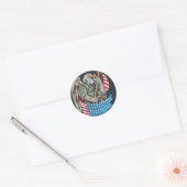 Amerikaanse adelaar ronde sticker (Envelop)
