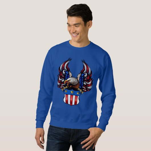 Amerikaanse Adelaar, Rood Wit & Blauw, Patriot, Trui (Voorkant volledig)