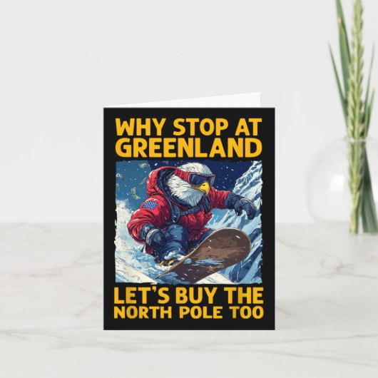 Amerikaanse adelaar snowboarden in Groenland en No Kaart (Voorkant)