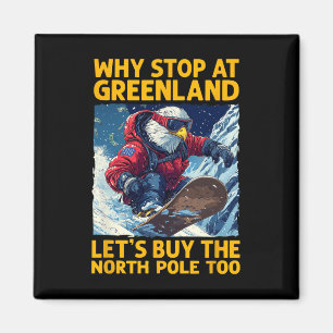 Amerikaanse adelaar snowboarden in Groenland en No Magneet