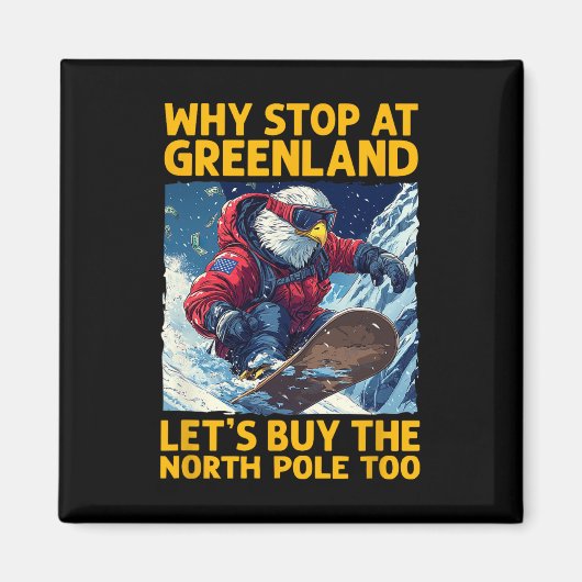 Amerikaanse adelaar snowboarden in Groenland en No Magneet (Voorkant)