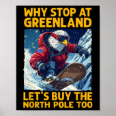 Amerikaanse adelaar snowboarden in Groenland en No Poster (Voorkant)